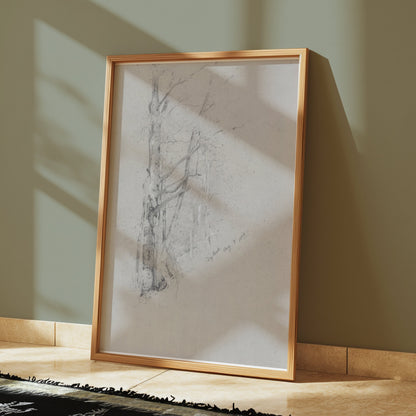 Premium Poster of Serene Forest Sketch Art Print for Home Decor Posters