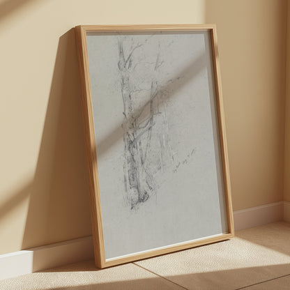 Premium Poster of Serene Forest Sketch Art Print for Home Decor Posters