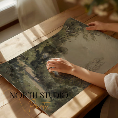 Premium Poster of Serene Green Valley Landscape Wall Art Posters