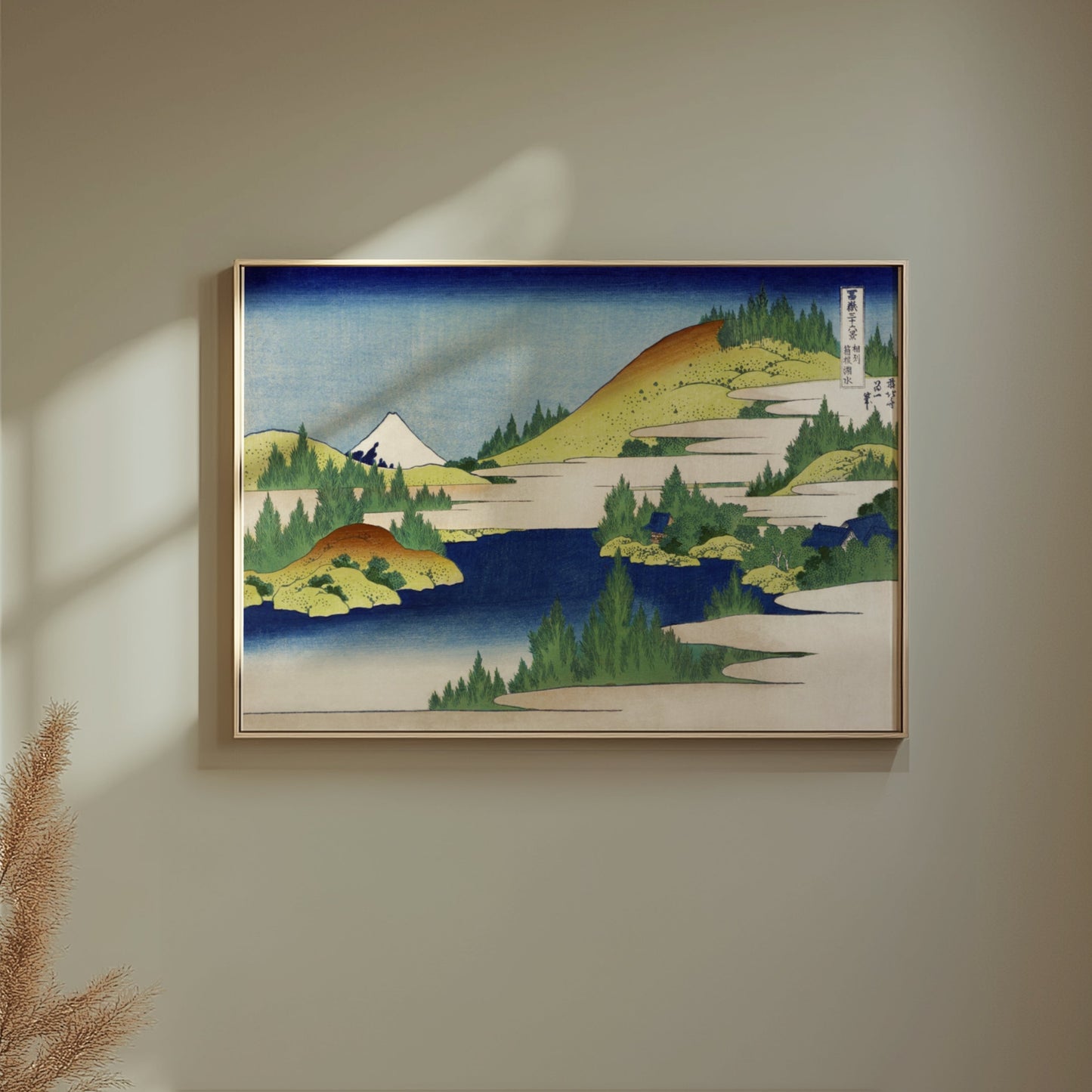 Premium Poster of Serene Japanese Landscape with Mount Fuji Posters