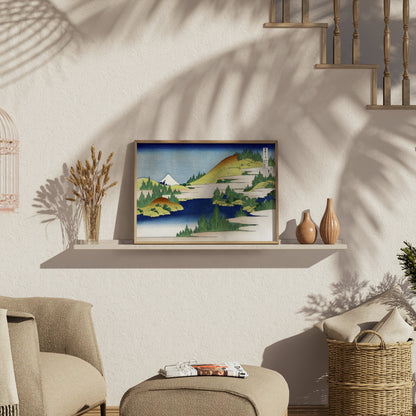Premium Poster of Serene Japanese Landscape with Mount Fuji Posters