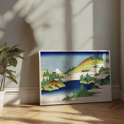 Premium Poster of Serene Japanese Landscape with Mount Fuji Posters