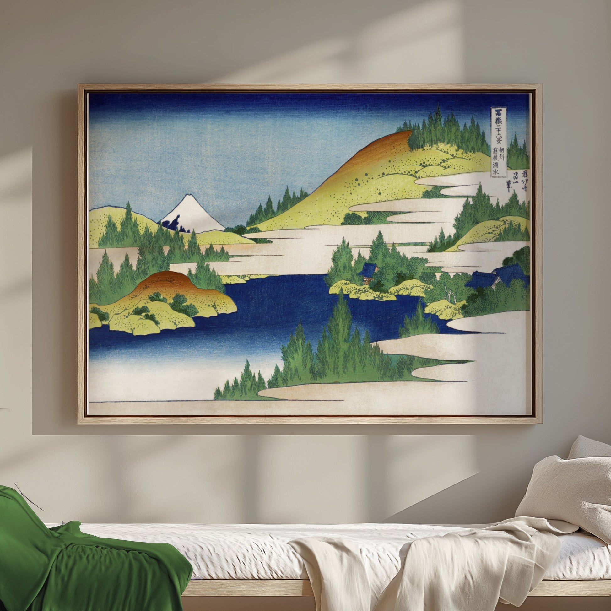 Premium Poster of Serene Japanese Landscape with Mount Fuji Posters