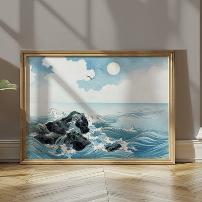 Premium Poster of Serene Japanese Seaside Landscape Wall Art Posters