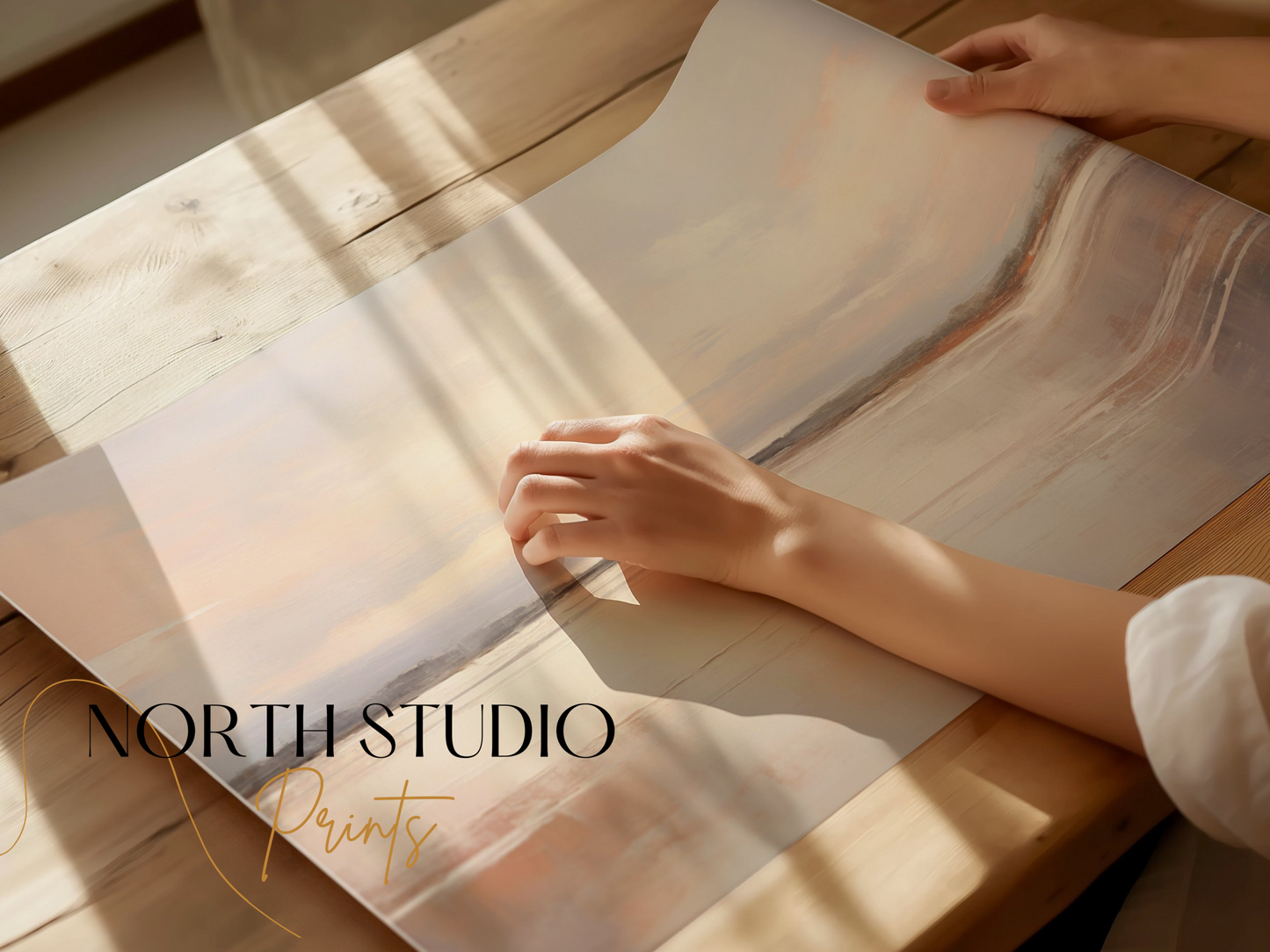 Premium Poster of Serene Landscape Print Coastal Horizon Wall Art Posters