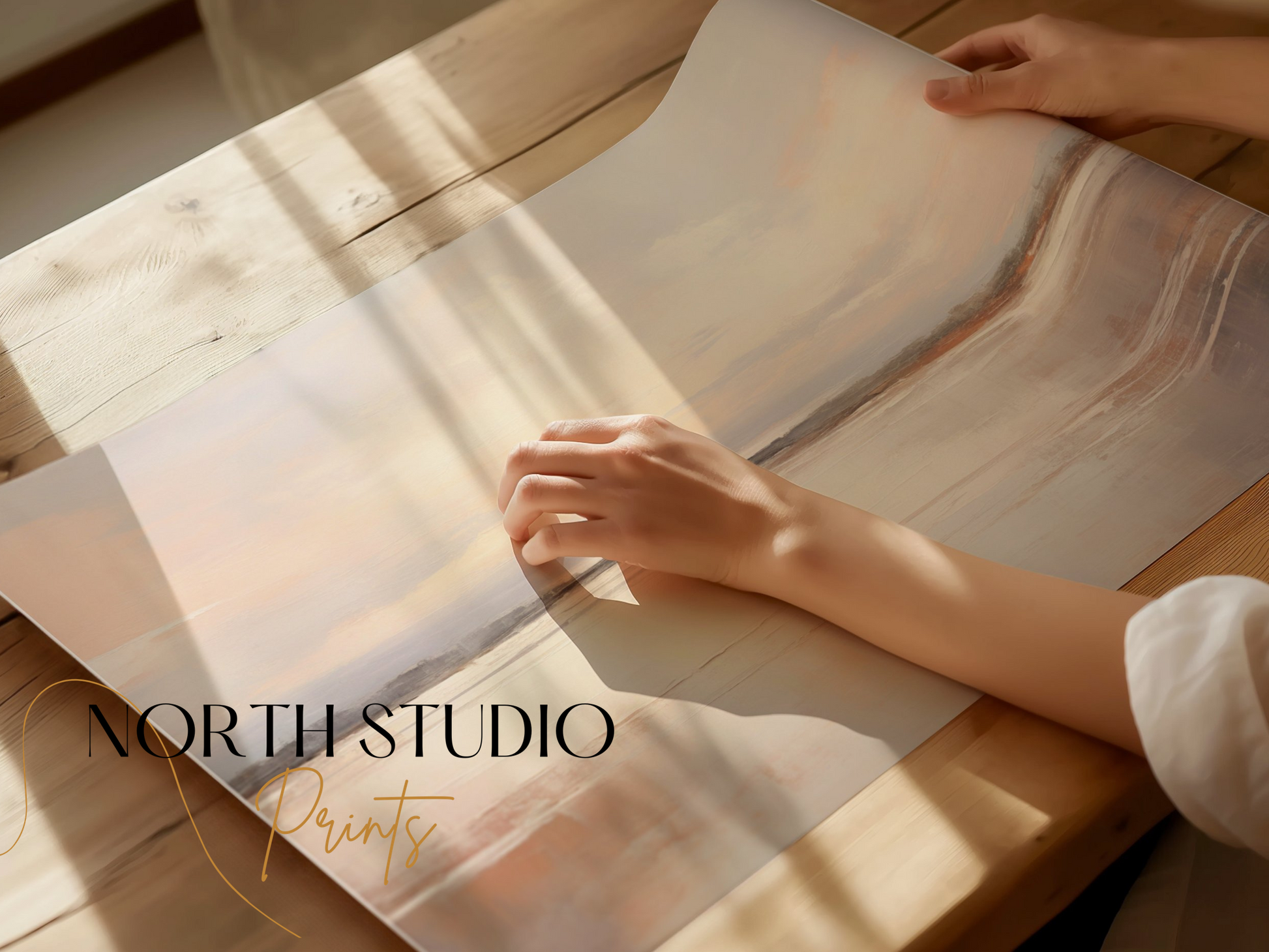 Premium Poster of Serene Landscape Print Coastal Horizon Wall Art Posters