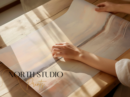 Premium Poster of Serene Landscape Print Coastal Horizon Wall Art Posters