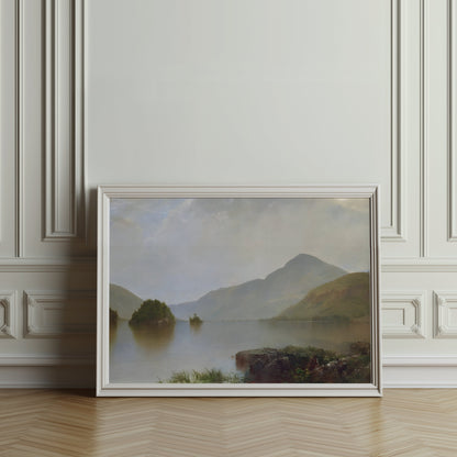 Premium Poster of Serene Landscape of Mountain Lake Fine Art Posters