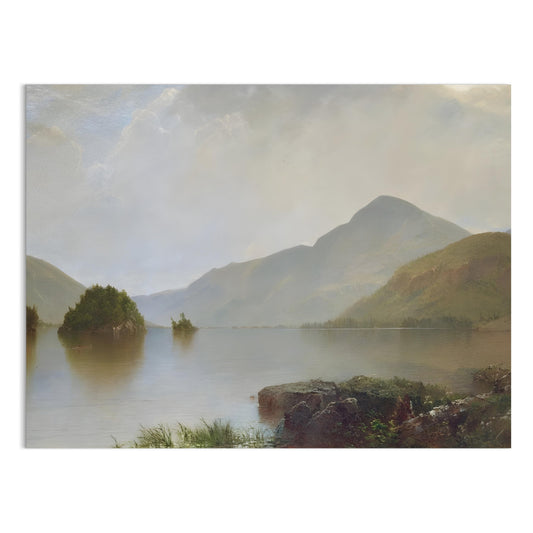 Premium Poster of Serene Landscape of Mountain Lake Fine Art Posters