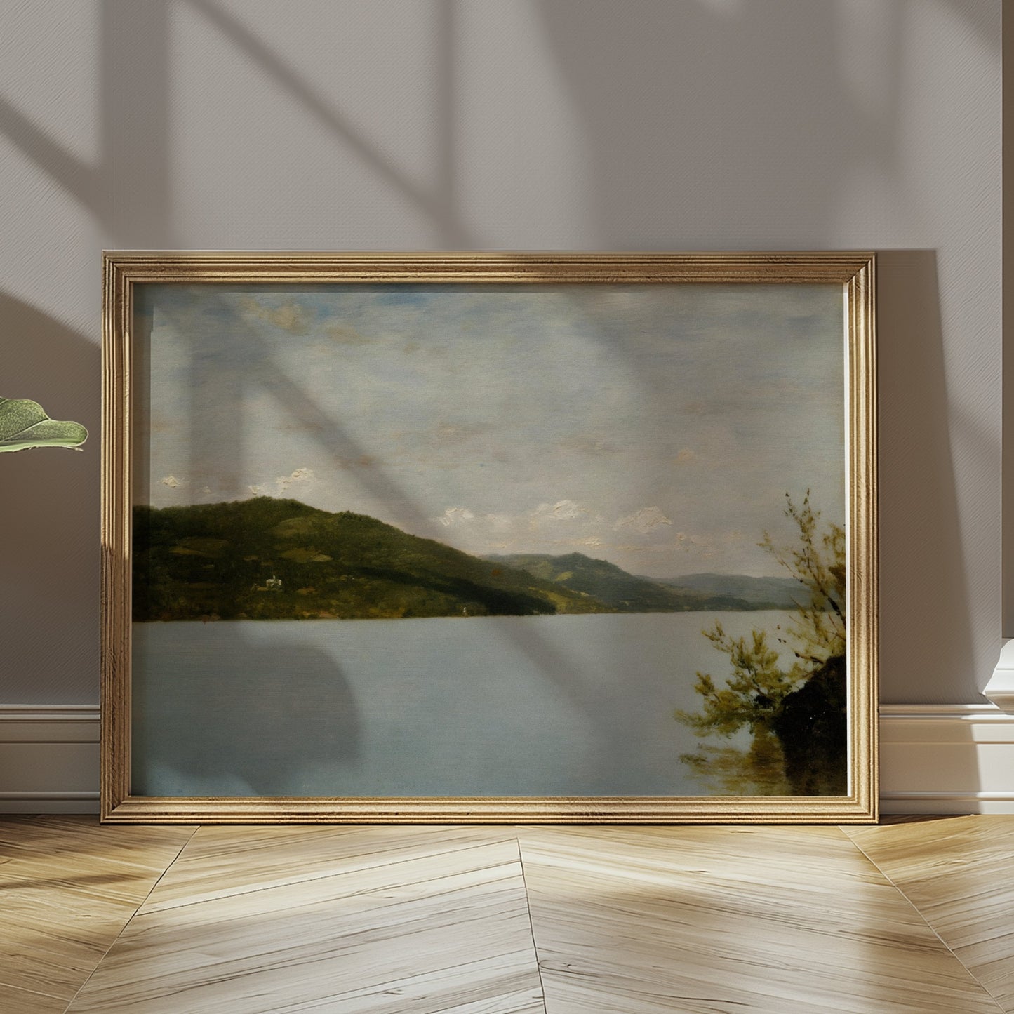 Premium Poster of Serene Landscape of Tranquil Lake and Hillside Posters