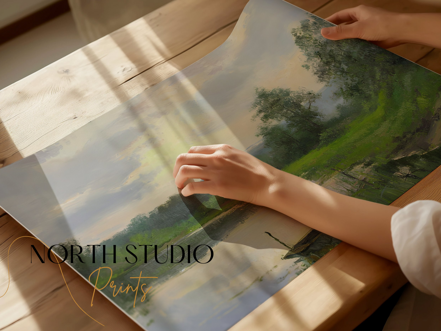 Premium Poster of Serene Landscape with Lush Greenery Wall Art Posters