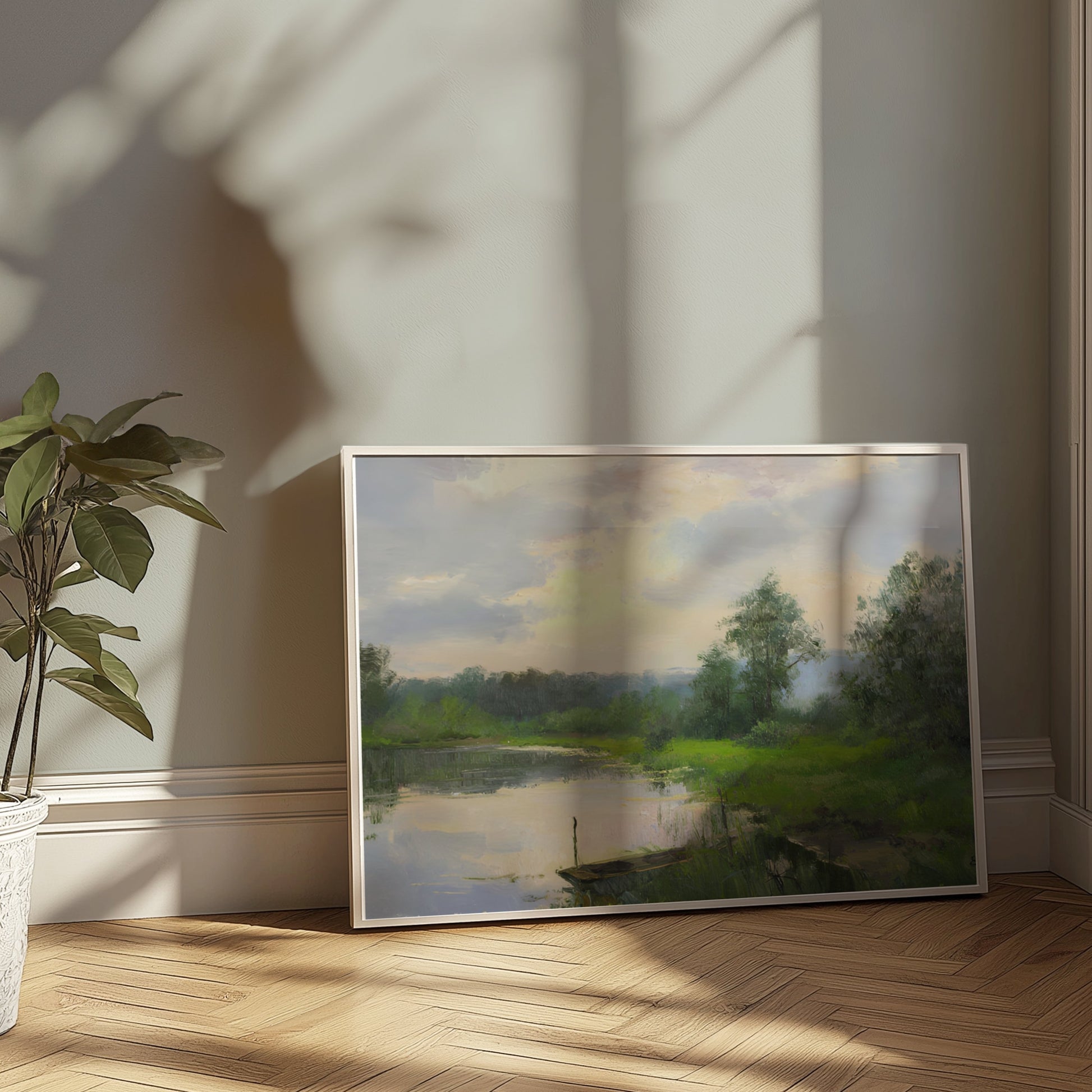 Premium Poster of Serene Landscape with Lush Greenery Wall Art Posters