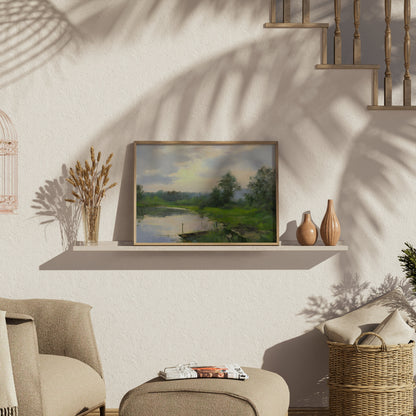Premium Poster of Serene Landscape with Lush Greenery Wall Art Posters