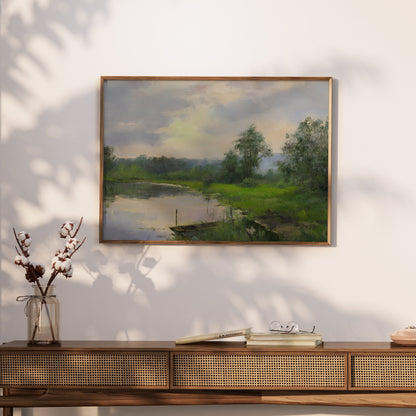 Premium Poster of Serene Landscape with Lush Greenery Wall Art Posters