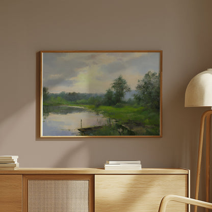 Premium Poster of Serene Landscape with Lush Greenery Wall Art Posters