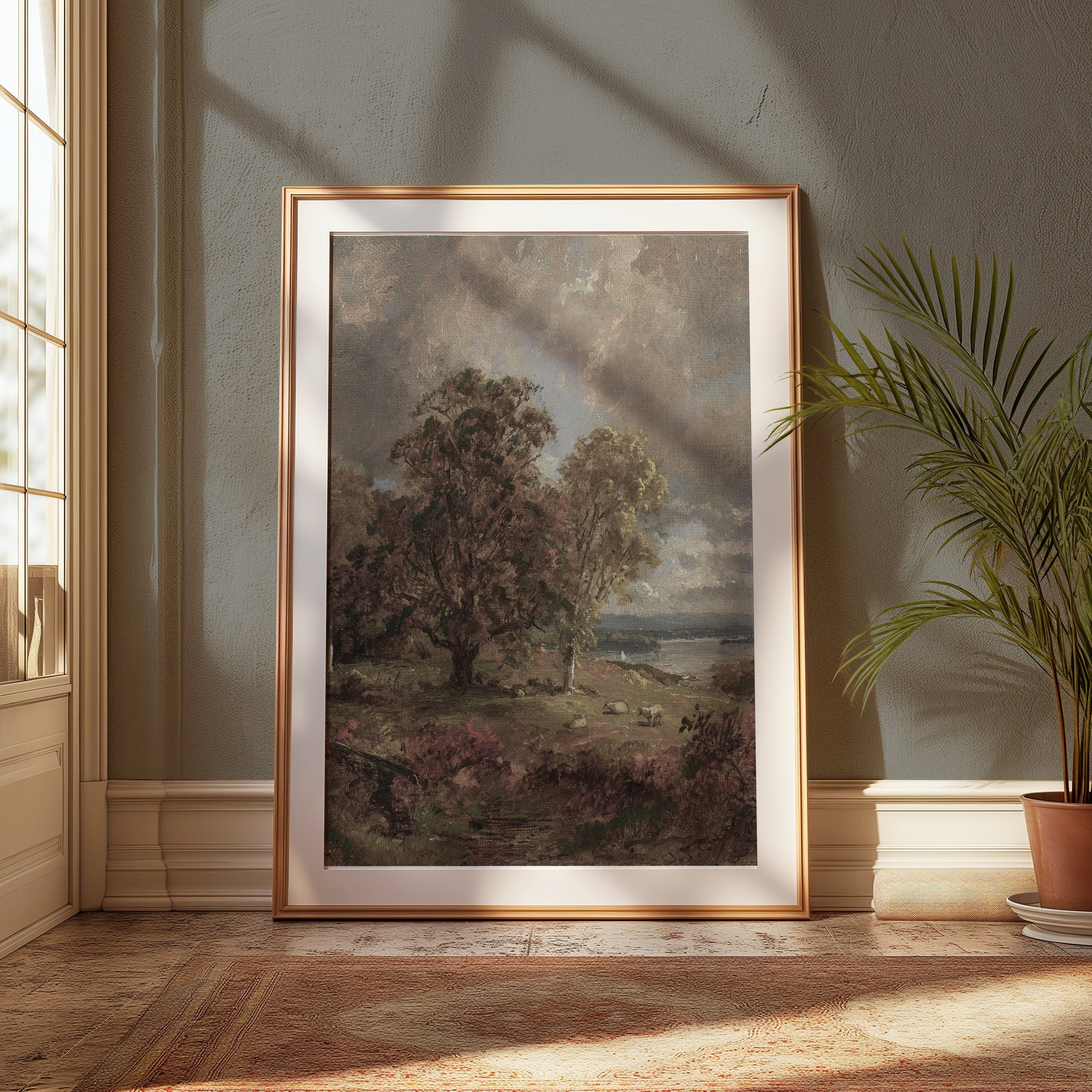 Premium Poster of Serene Landscape with Trees and Sky Art Print Posters