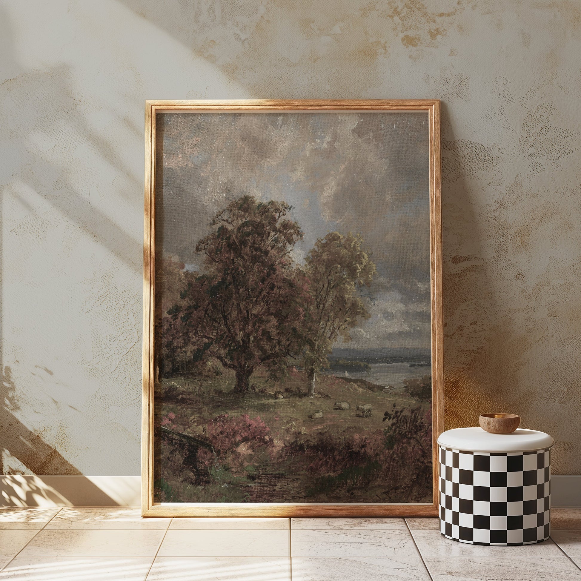 Premium Poster of Serene Landscape with Trees and Sky Art Print Posters