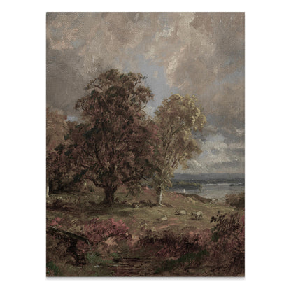 Premium Poster of Serene Landscape with Trees and Sky Art Print Posters