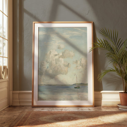 Premium Poster of Serene Maritime Landscape With Clouds Posters