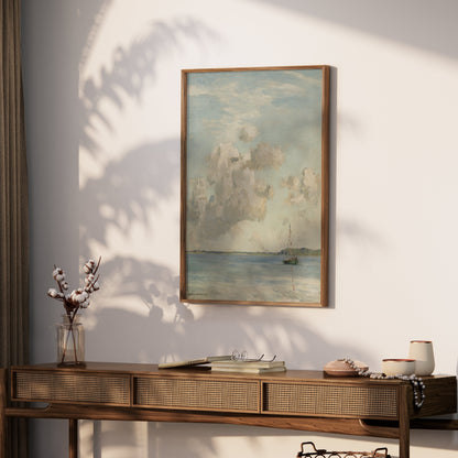 Premium Poster of Serene Maritime Landscape With Clouds Posters