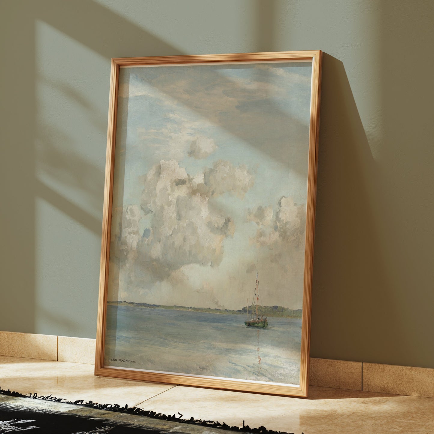 Premium Poster of Serene Maritime Landscape With Clouds Posters