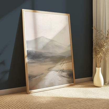 Premium Poster of Serene Mountain Landscape Art Print for Modern Home Posters