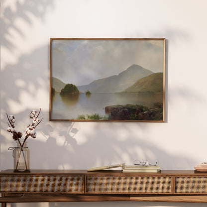 Premium Poster of Serene Mountain Landscape Lake View Beautiful Posters