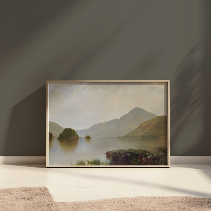 Premium Poster of Serene Mountain Landscape Lake View Beautiful Posters