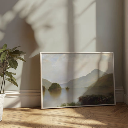 Premium Poster of Serene Mountain Landscape Lake View Beautiful Posters