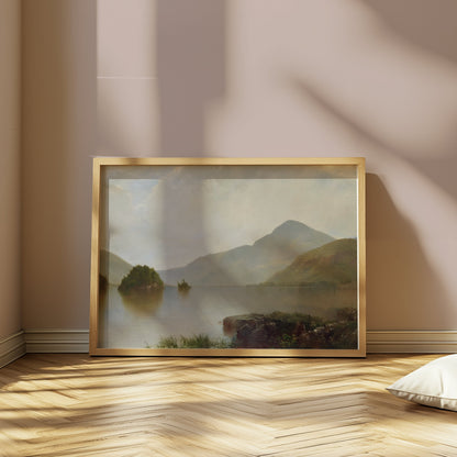 Premium Poster of Serene Mountain Landscape Lake View Beautiful Posters