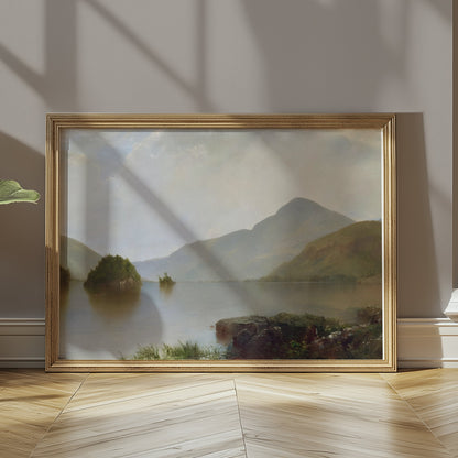 Premium Poster of Serene Mountain Landscape Lake View Beautiful Posters