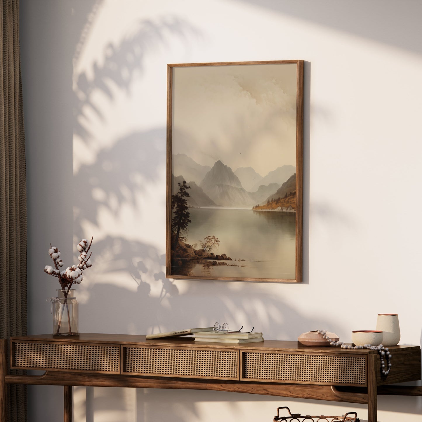 Premium Poster of Serene Mountain Landscape with Tranquil Lake Posters