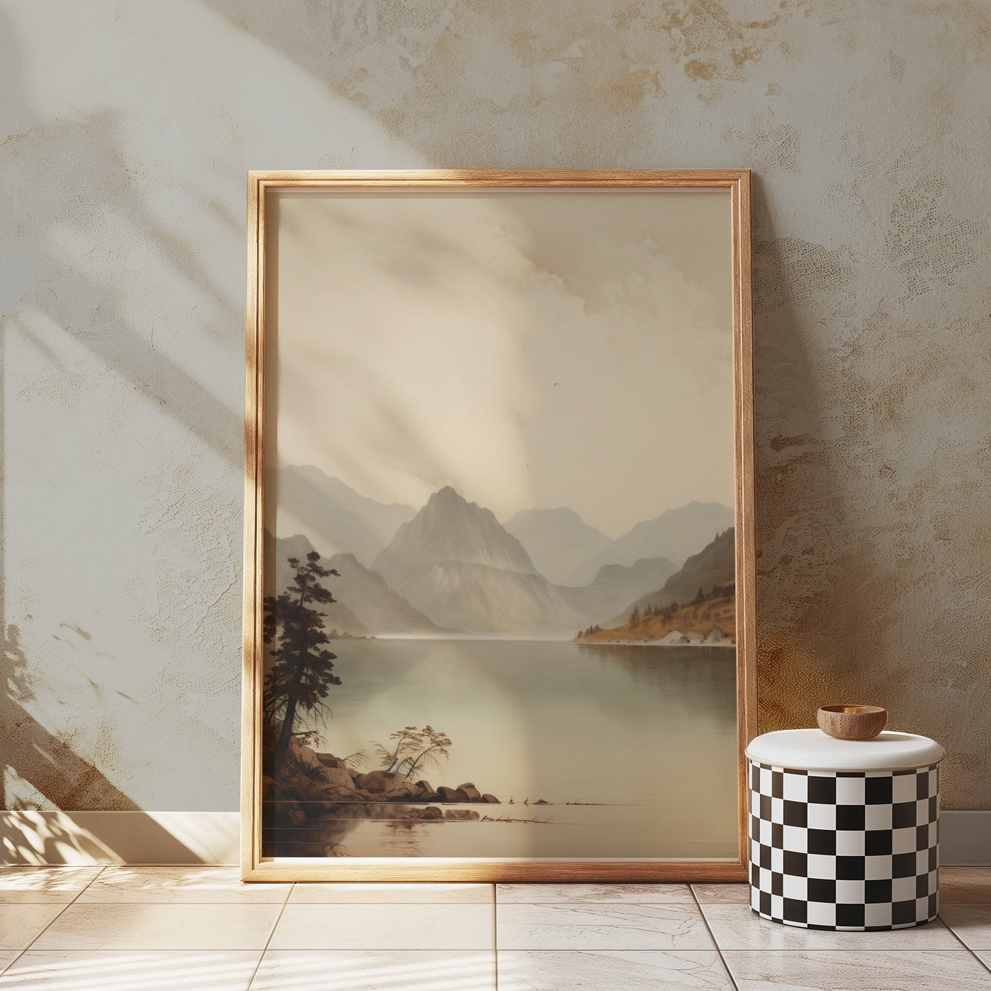 Premium Poster of Serene Mountain Landscape with Tranquil Lake Posters