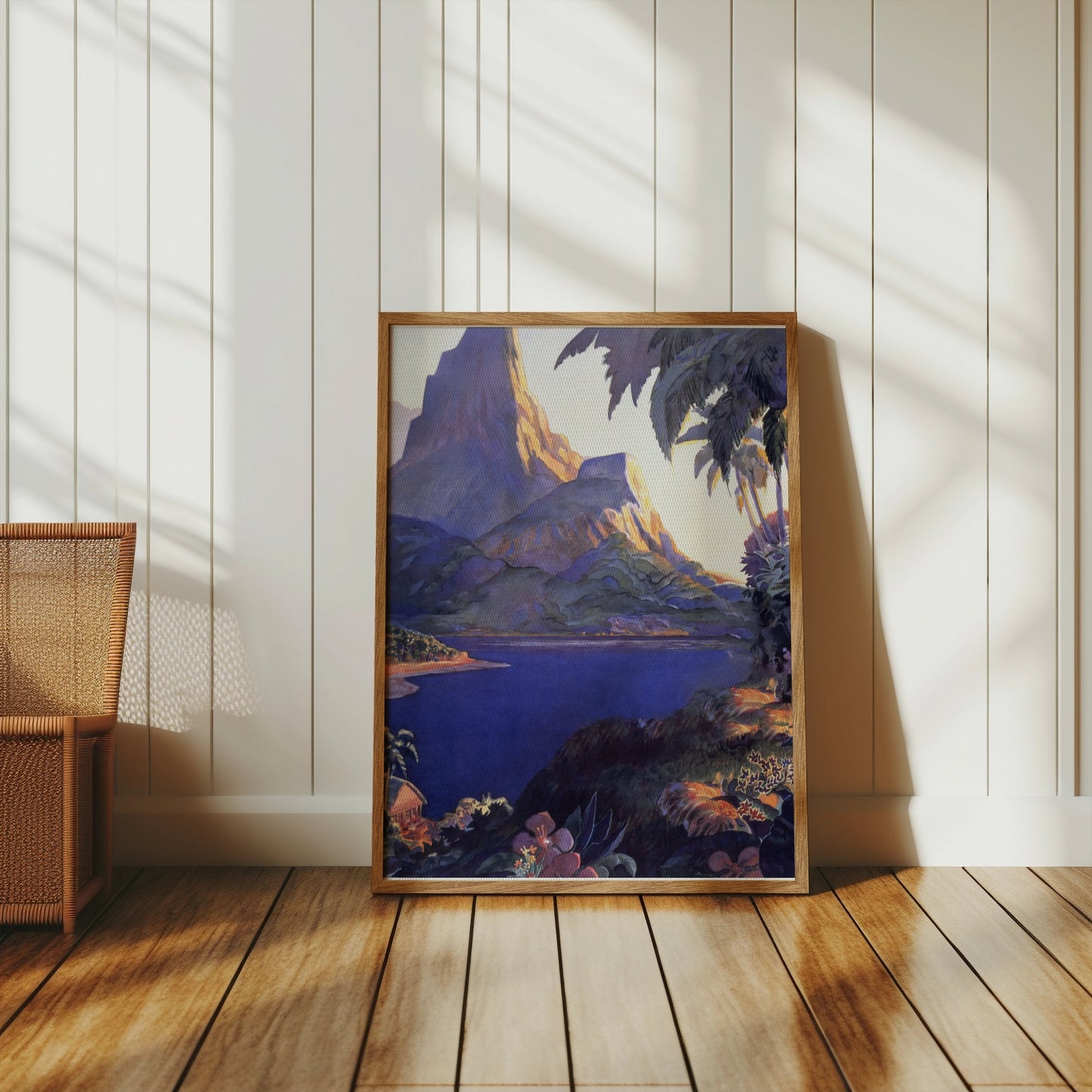 Premium Poster of Serene Mountain View with Lush Forest and Lake Posters