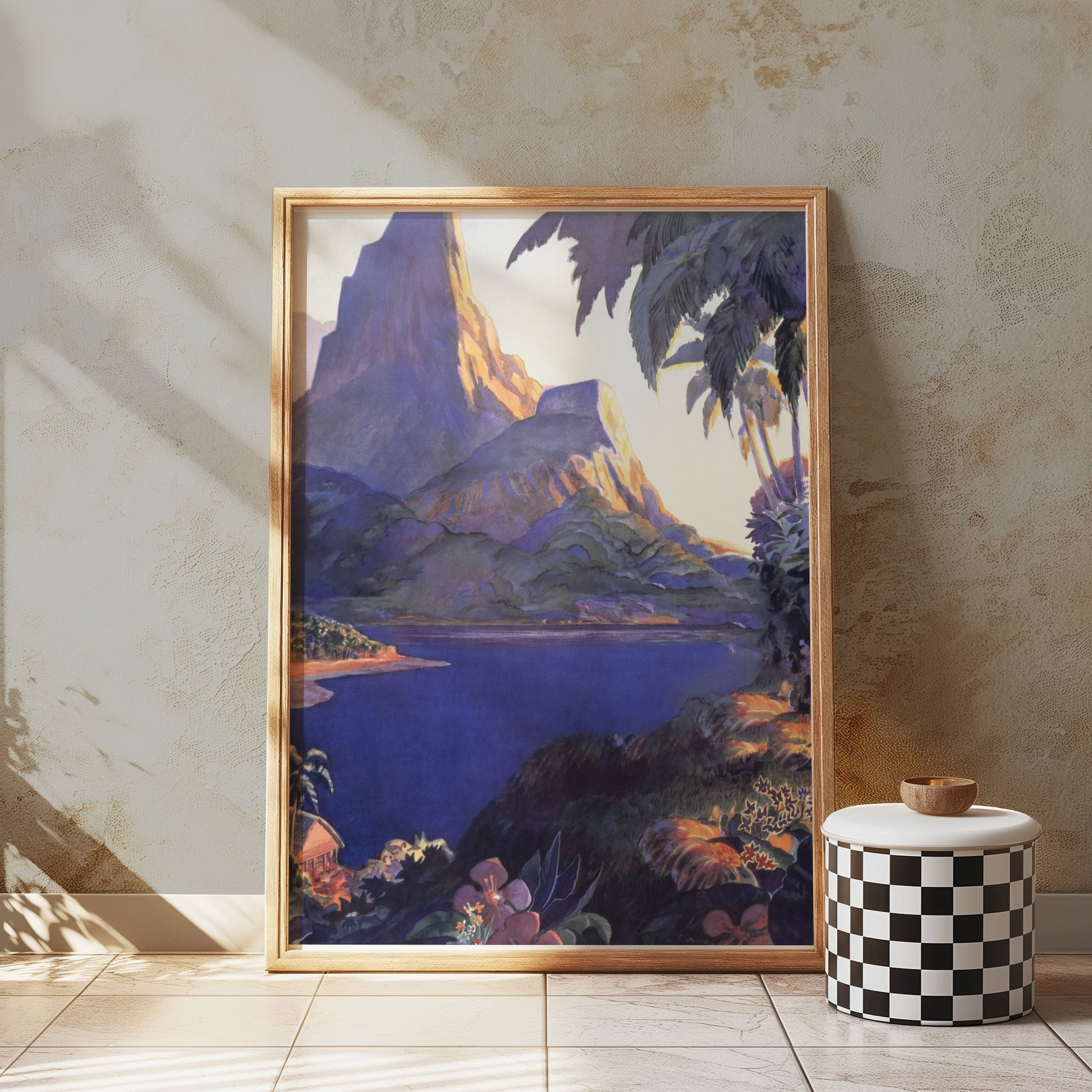Premium Poster of Serene Mountain View with Lush Forest and Lake Posters
