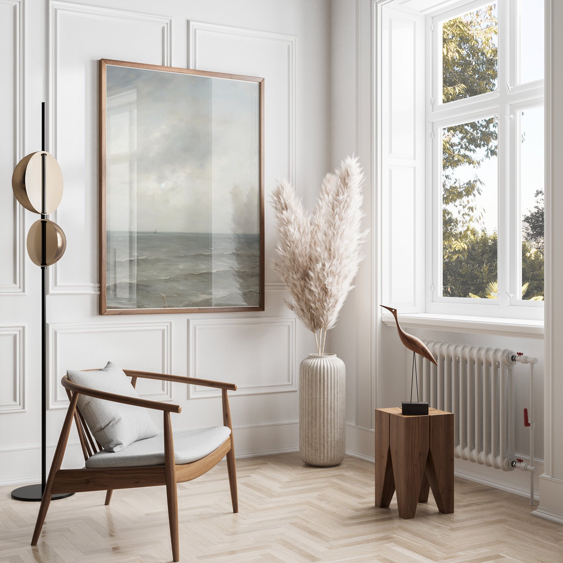 Premium Poster of Serene Ocean Horizon with Gentle Waves Art Posters