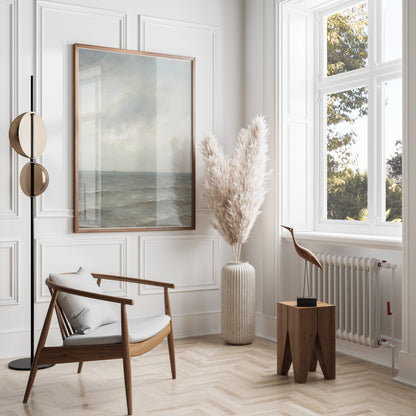 Premium Poster of Serene Ocean Horizon with Gentle Waves Art Posters