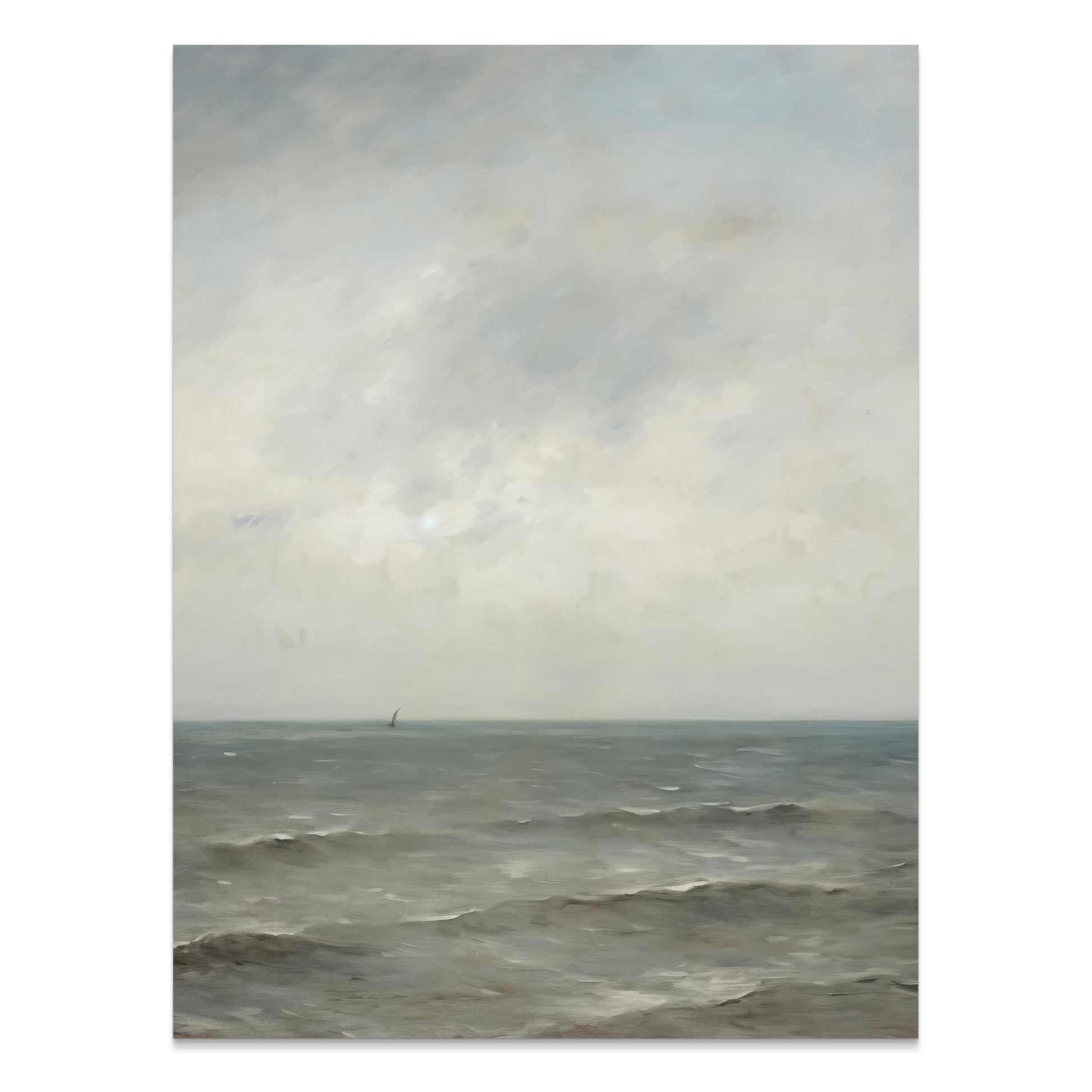 Premium Poster of Serene Ocean Horizon with Gentle Waves Art Posters