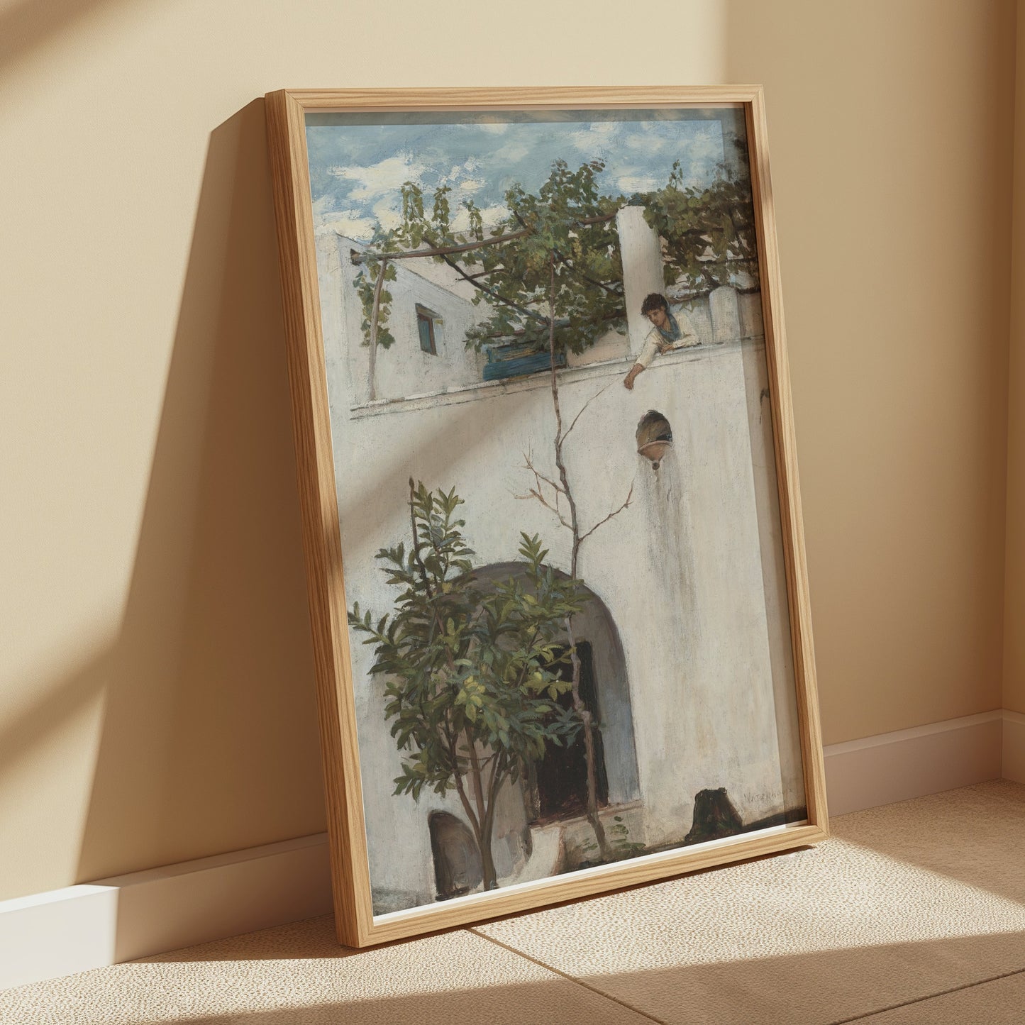 Premium Poster of Serene Old Architecture with Tree Posters