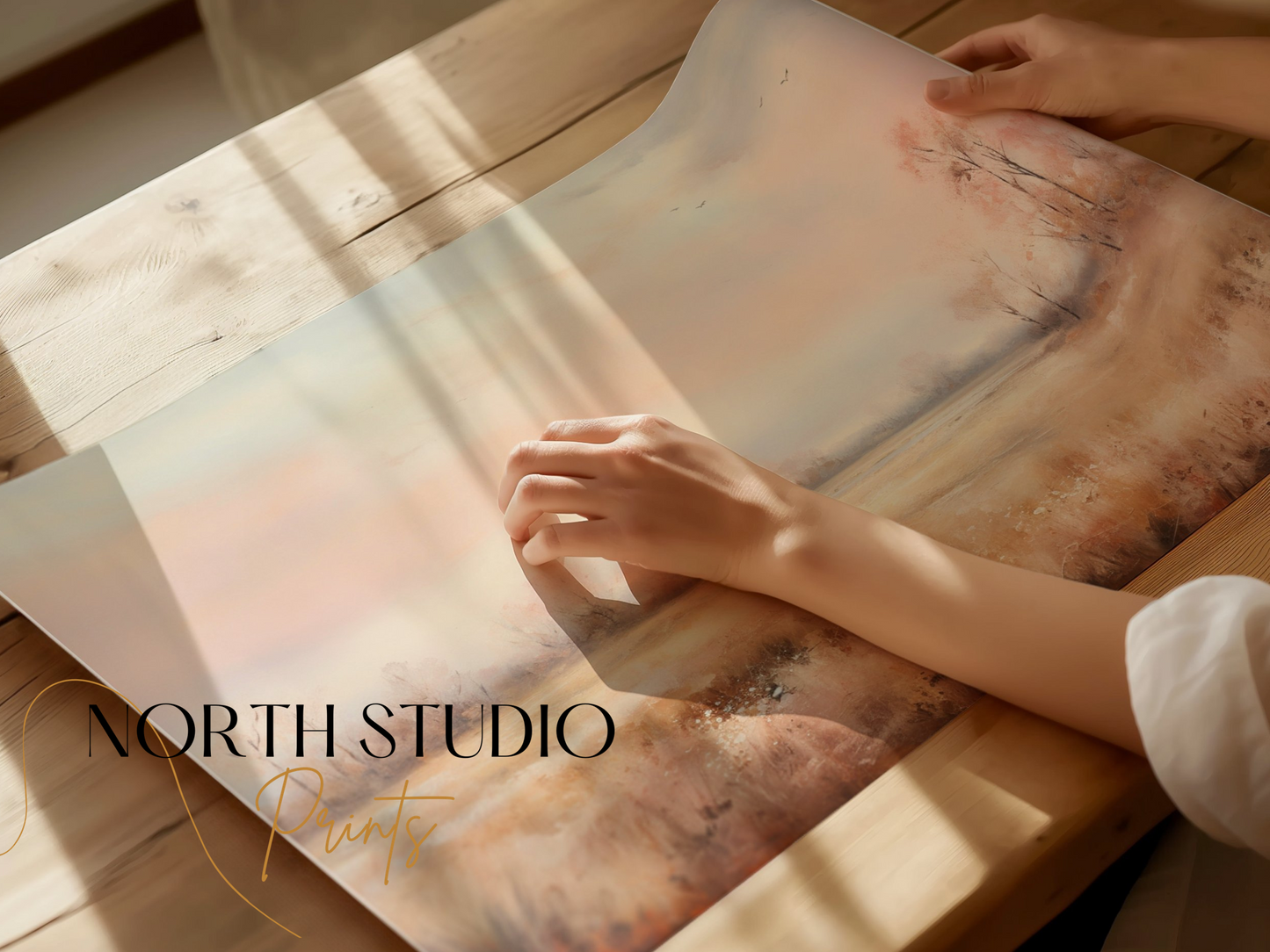 Premium Poster of Serene Pastel Hues Scenic Nature Landscape Art Posters