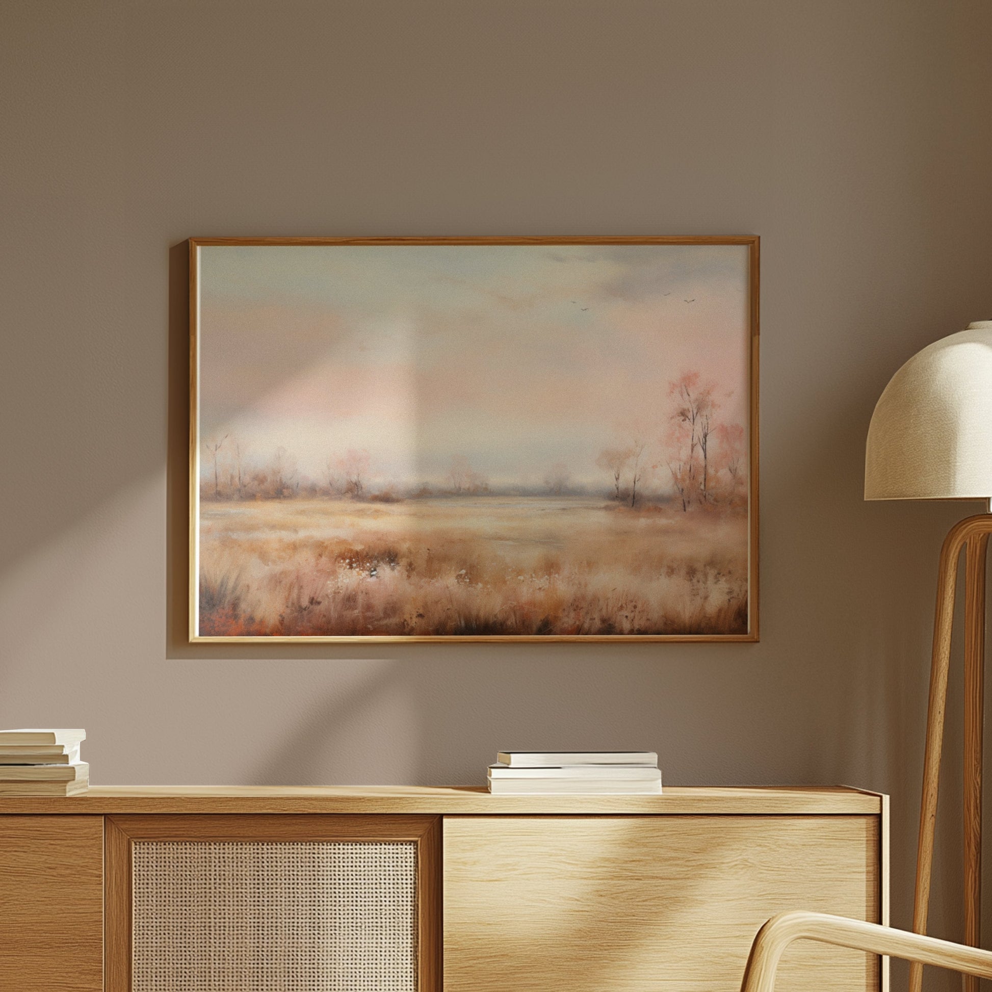 Premium Poster of Serene Pastel Hues Scenic Nature Landscape Art Posters