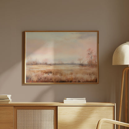 Premium Poster of Serene Pastel Hues Scenic Nature Landscape Art Posters