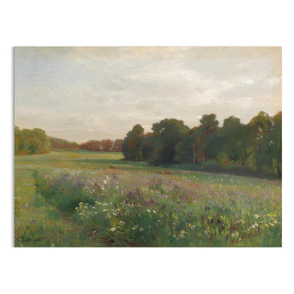 Premium Poster of Serene Pastoral Meadow With Wildflowers In Bloom Posters
