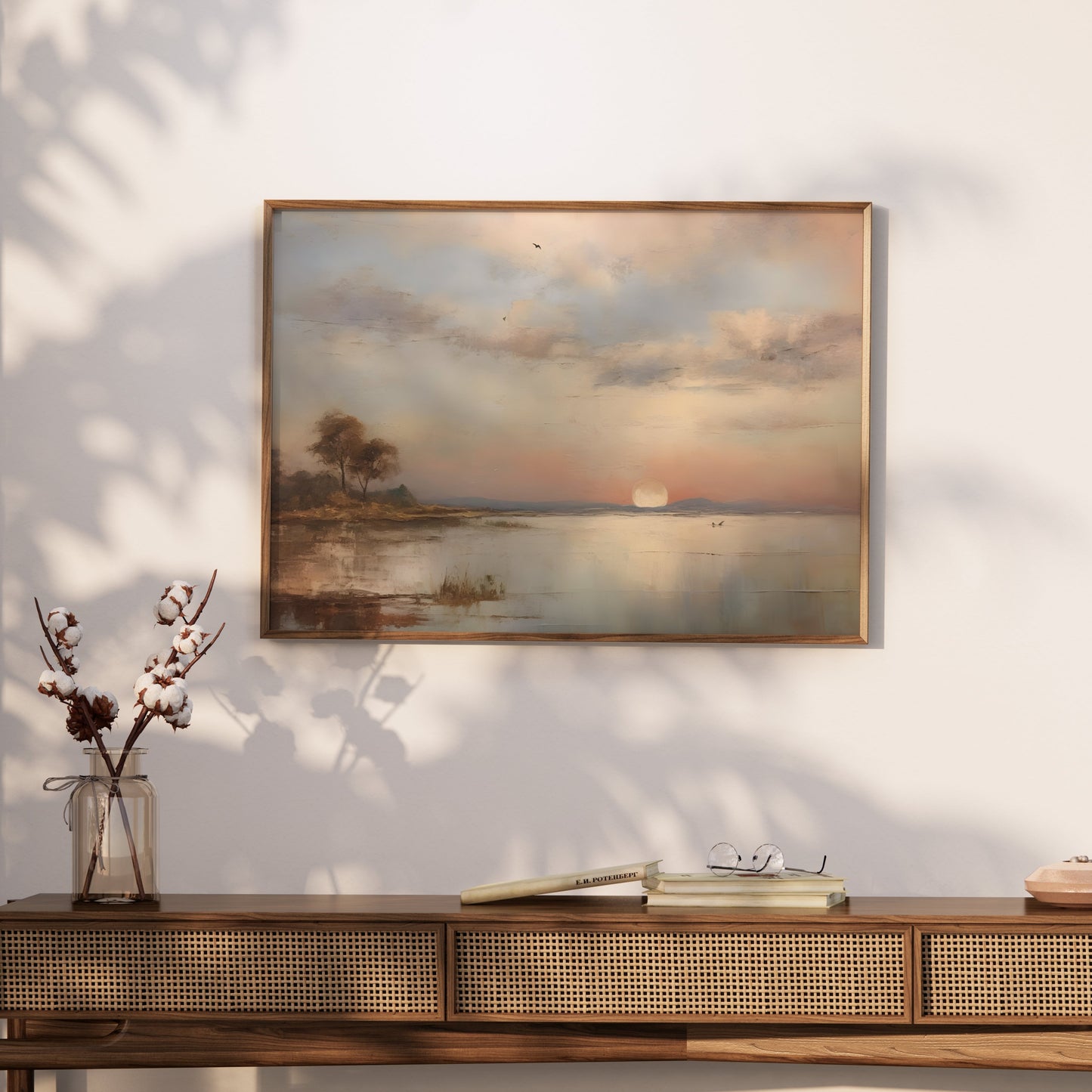 Premium Poster of Serene Sunset by Calm Waters Landscape Posters