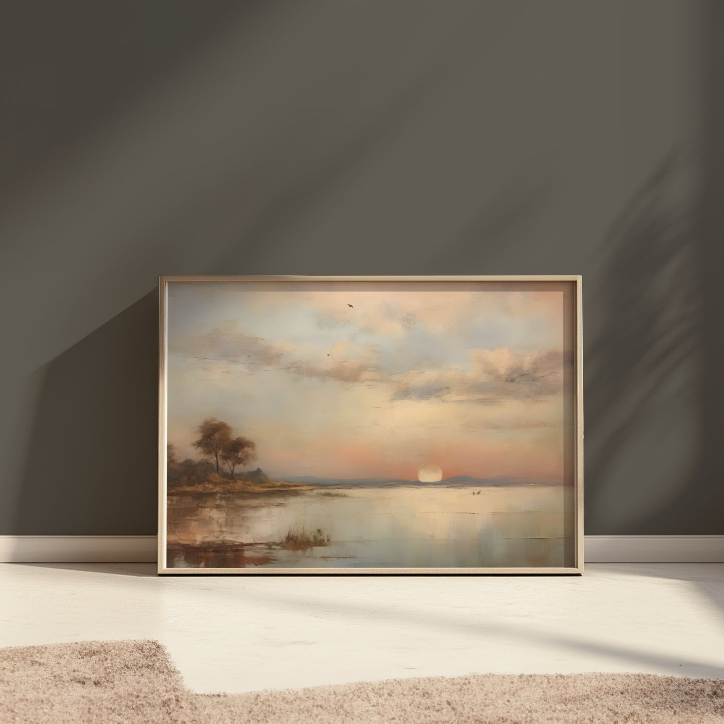 Premium Poster of Serene Sunset by Calm Waters Landscape Posters
