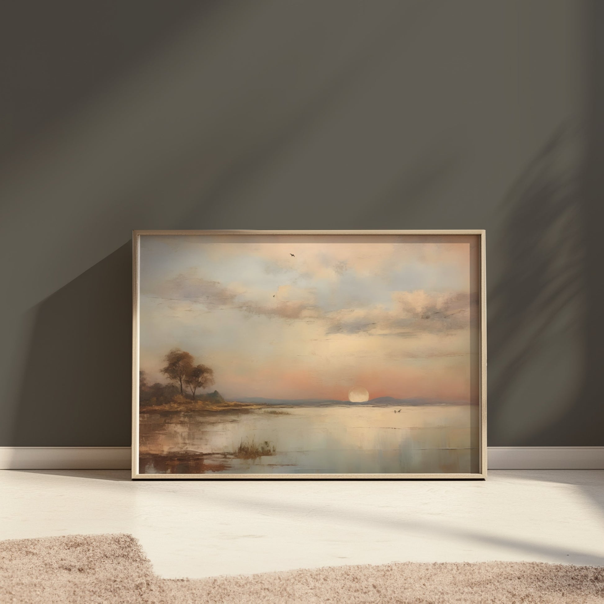 Premium Poster of Serene Sunset by Calm Waters Landscape Posters