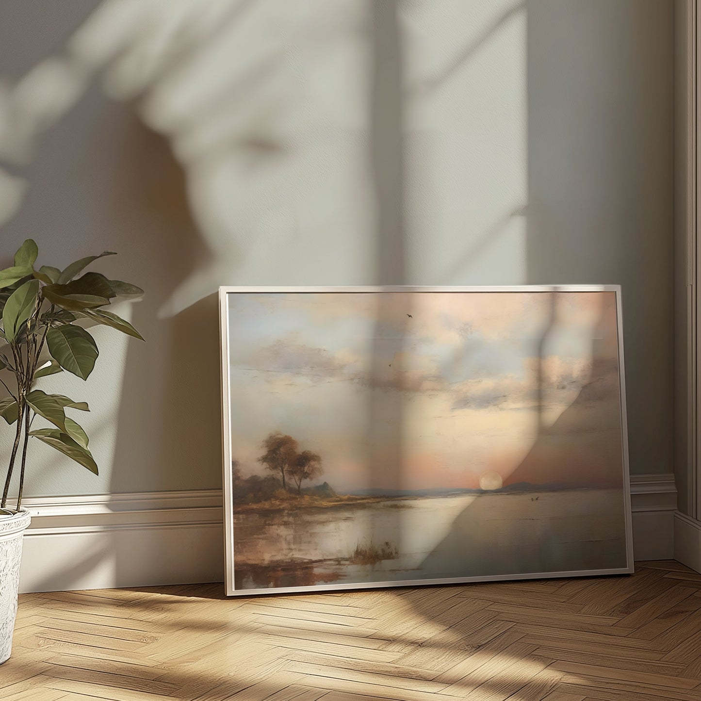Premium Poster of Serene Sunset by Calm Waters Landscape Posters