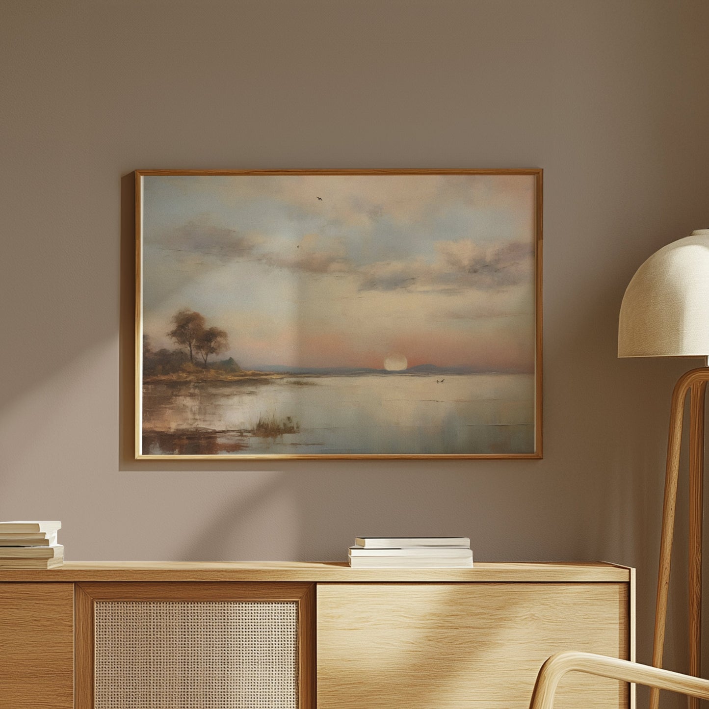 Premium Poster of Serene Sunset by Calm Waters Landscape Posters