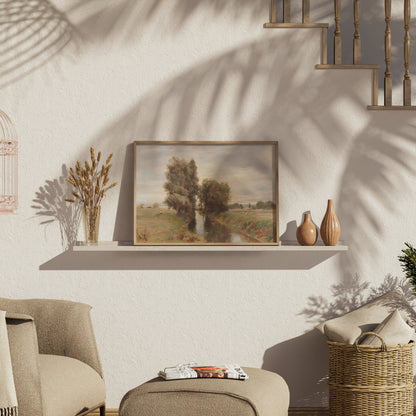 Premium Poster of Serenity in Nature Countryside Landscape Art Posters