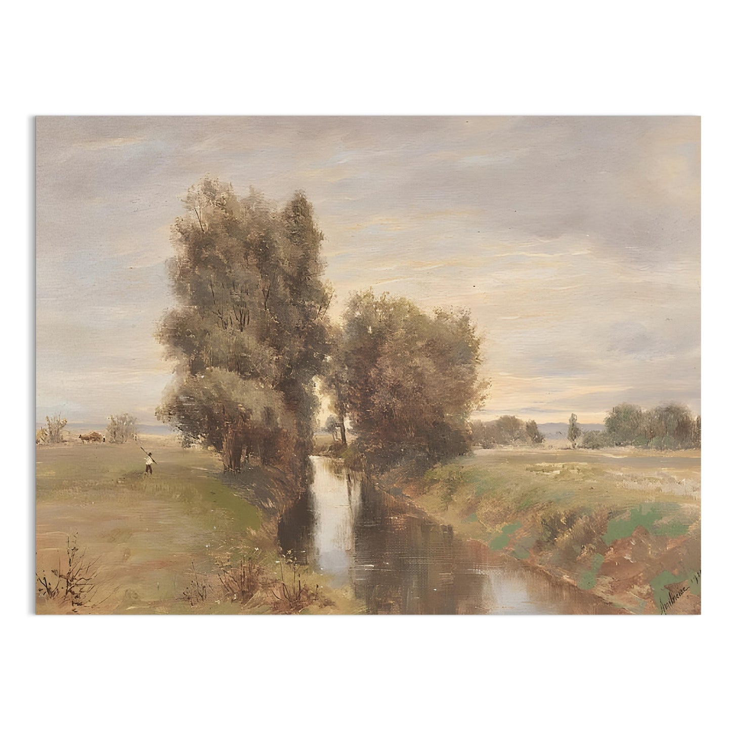 Premium Poster of Serenity in Nature Countryside Landscape Art Posters